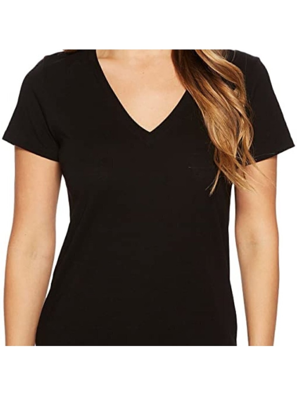 Vince Essential Black V-Neck Short Sleeve Tee T-Shirt Size Small Preppy Basic